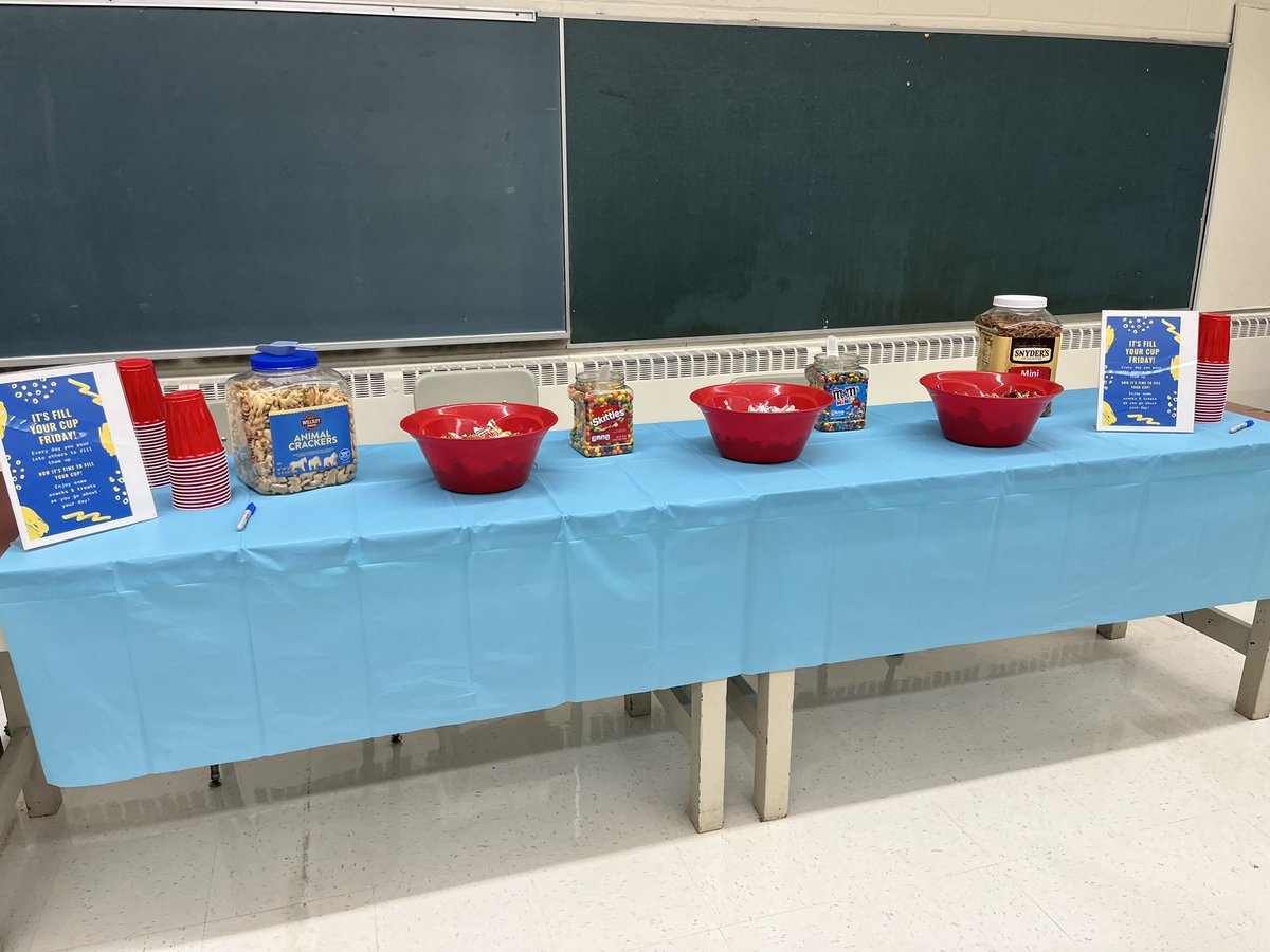 Did “Fill Your Cup Friday” today at school! It’s a nice way to appreciate everyone with a snack or a treat during the day! #AspireLead #JoyfulLeaders