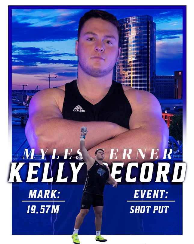 GVSUXCTF's tweet photo. Seeing Double?? 👀

Myles Kerner breaks not one but TWO records in the men's shot put at the Big Meet!

Kerner previously held the GVSU school record at 19.29m, while the Kelly record was set at 19.40m. 

#AnchorUp https://t.co/ki4ahZRK2u