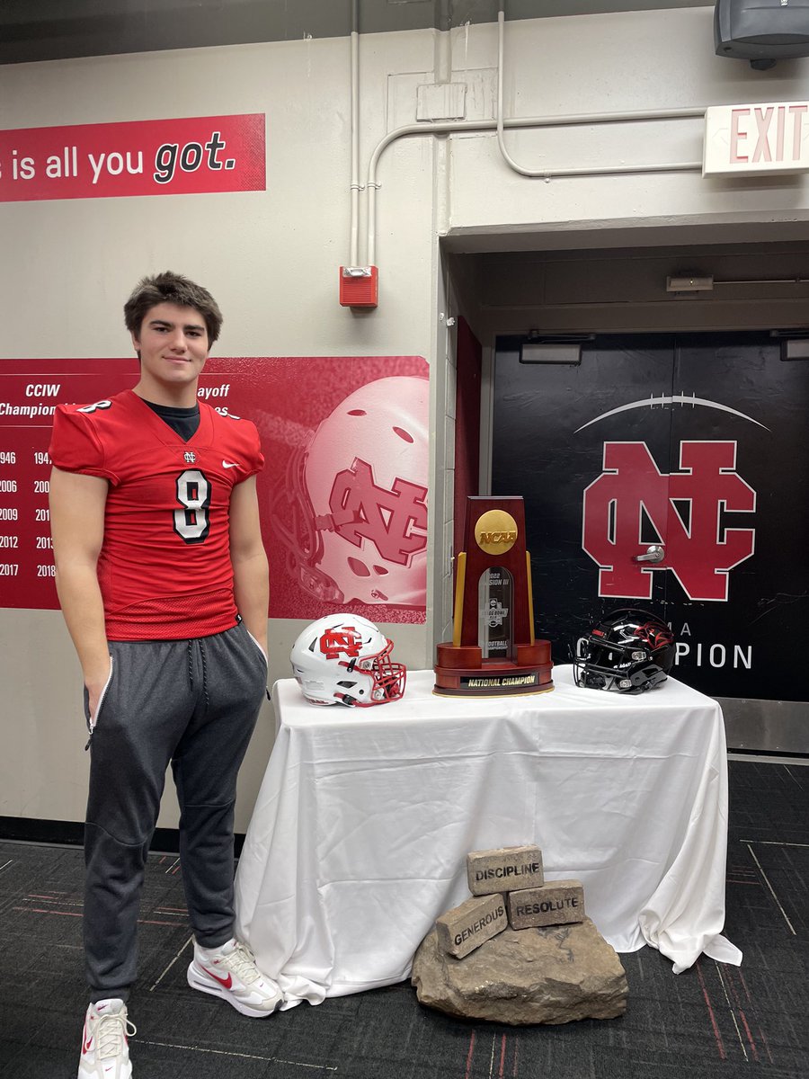 quinnkelly81's tweet image. After a great visit and conversation with the coaching staff, I’m grateful to receive an opportunity to play football for the national champions, North Central College! @CoachJanecek @Coach_Wood34 @CoachDierking @CoachSpence_NCC