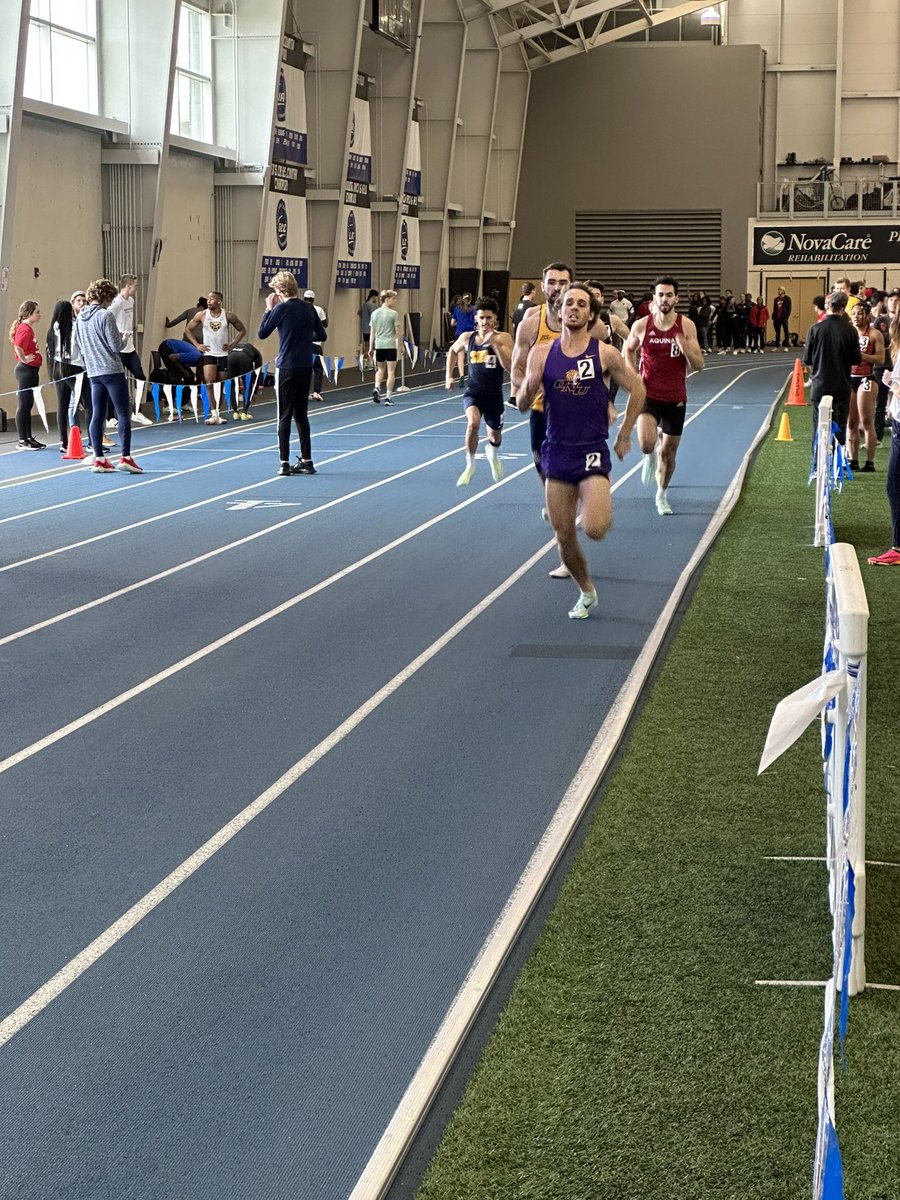 ONU_XCTF's tweet photo. Max Grant runs a 1:21.15 in the 600m to finish 2nd overall and qualify for Indoor Nationals! https://t.co/s6KJ4p5uJK