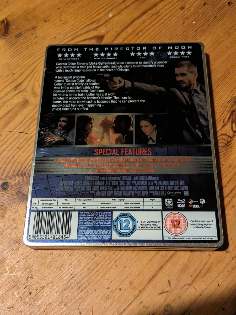 Films watched this year: 53 #yearofmovies #bluray #bluraycollection #steelbook #steelbookcollection #sourcecode #jakegyllenhaal #michellemonaghan #verafarmiga #jeffreywright #scottbakula #michaelarden #casanvar #russellpeters #action #thriller #drama #mystery #duncanjones