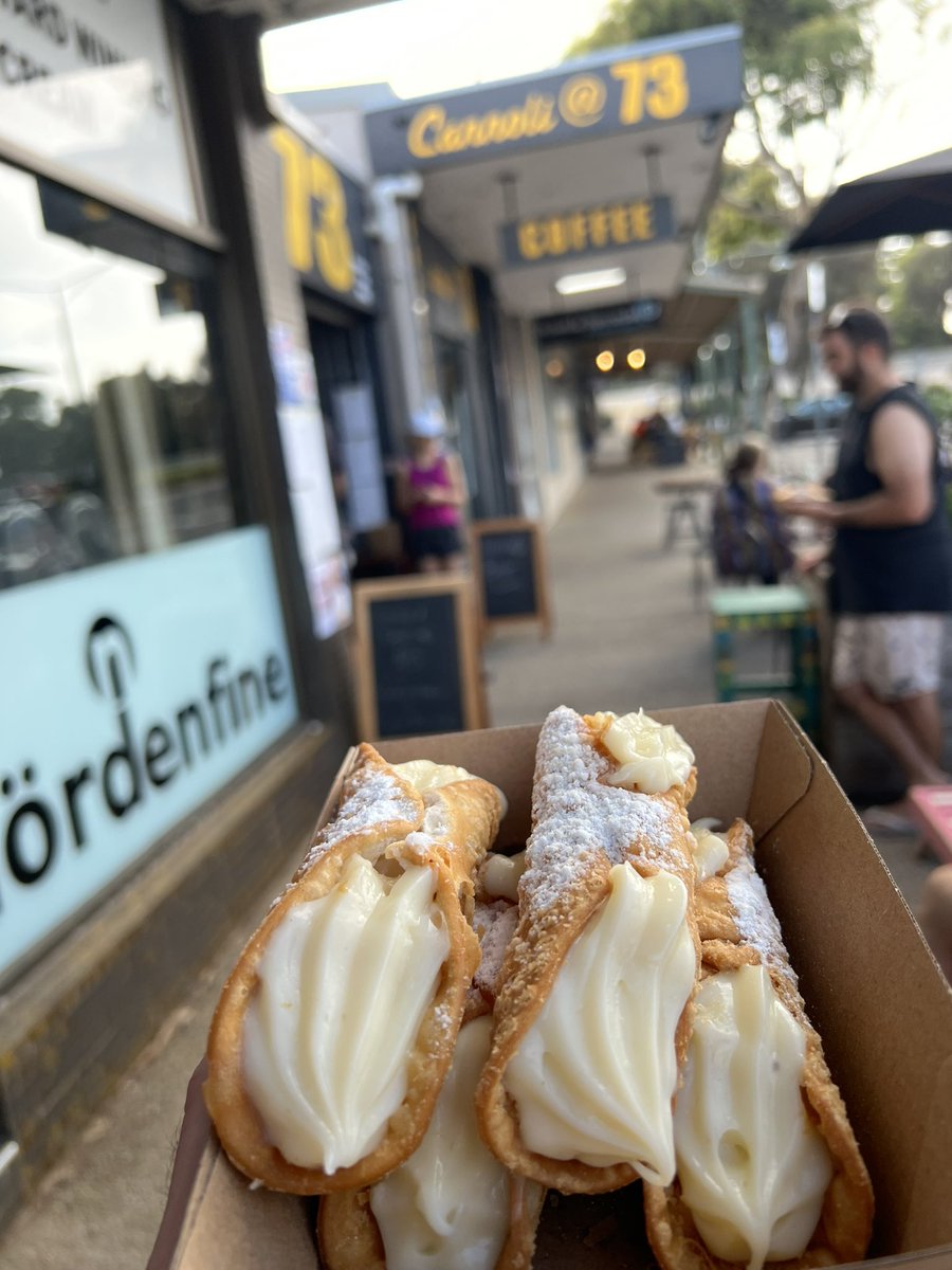charlesdavis75's tweet image. Well played. Local cafe has their Italian products right in front of you when you order your coffee. These look delicious. The place is called Cannoli so no doubt they will live up to their reputation #CoffeeProblems