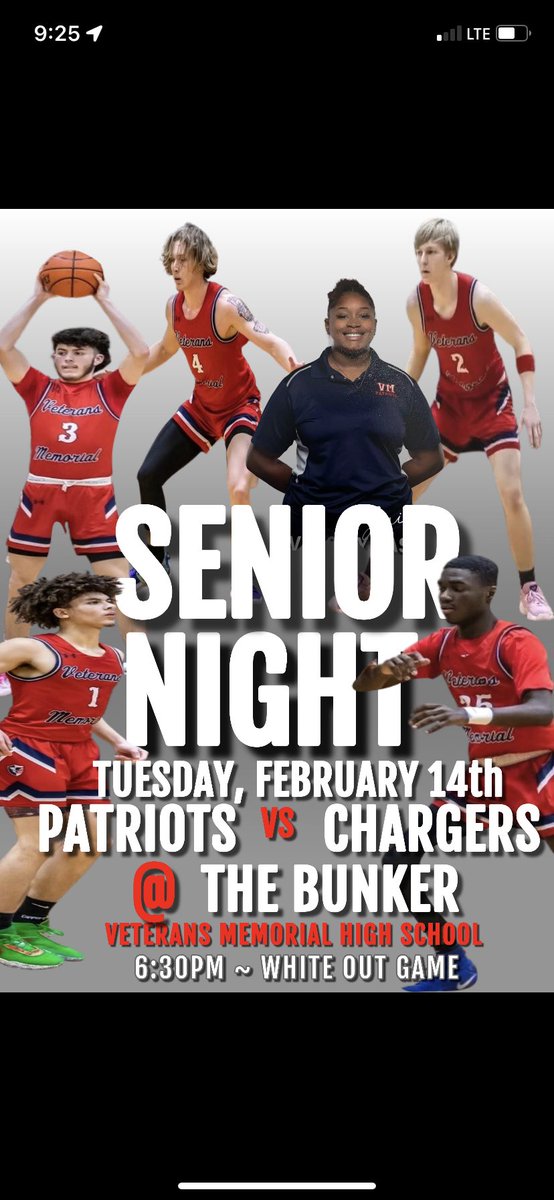 Attention‼️ be sure to come out to support our seniors for senior night on 2/14/23 @ 6:30 If you haven’t had the chance to watch these guys play, you are missing out on some great hoops! This will be our last home game so wear your white and let’s pack the stands! #B2B🏆