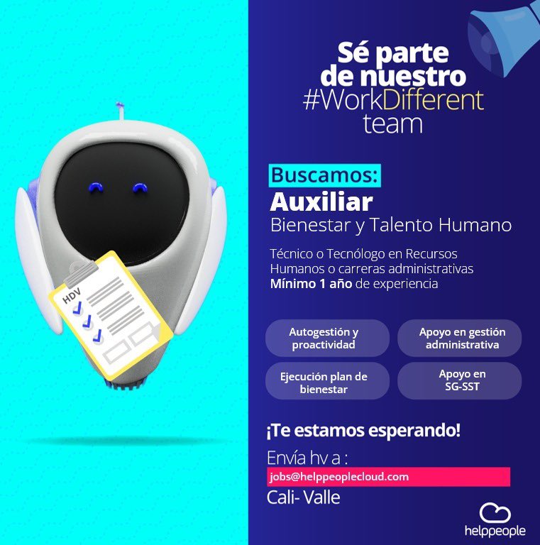 antjimenez's tweet image. Seguimos buscando al mejor talento al estilo #workdifferent @helppeoplecloud 

#agilidad #procesos #transformaciondigital