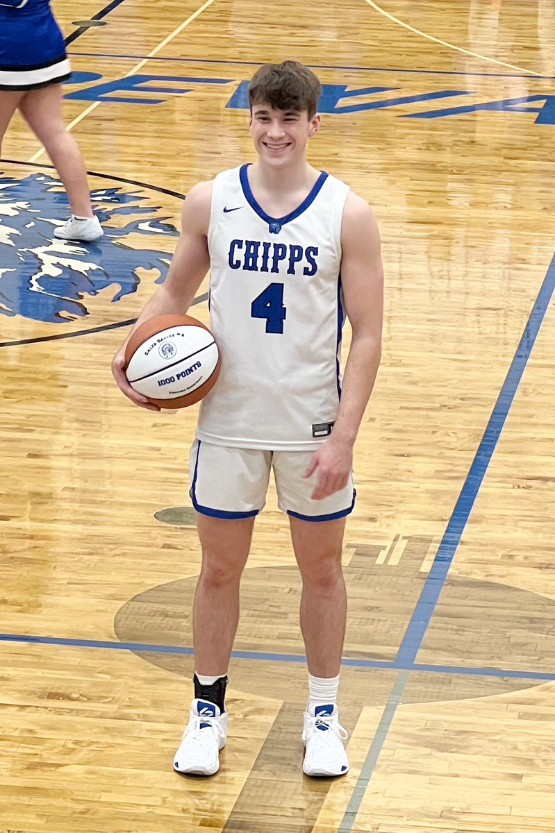 ChippBasketball's tweet photo. We honored Caleb tonight for scoring his 1,000 point. So proud and love this young man. It has been a joy and honor to be his coach. https://t.co/8Rv1Oslpnw