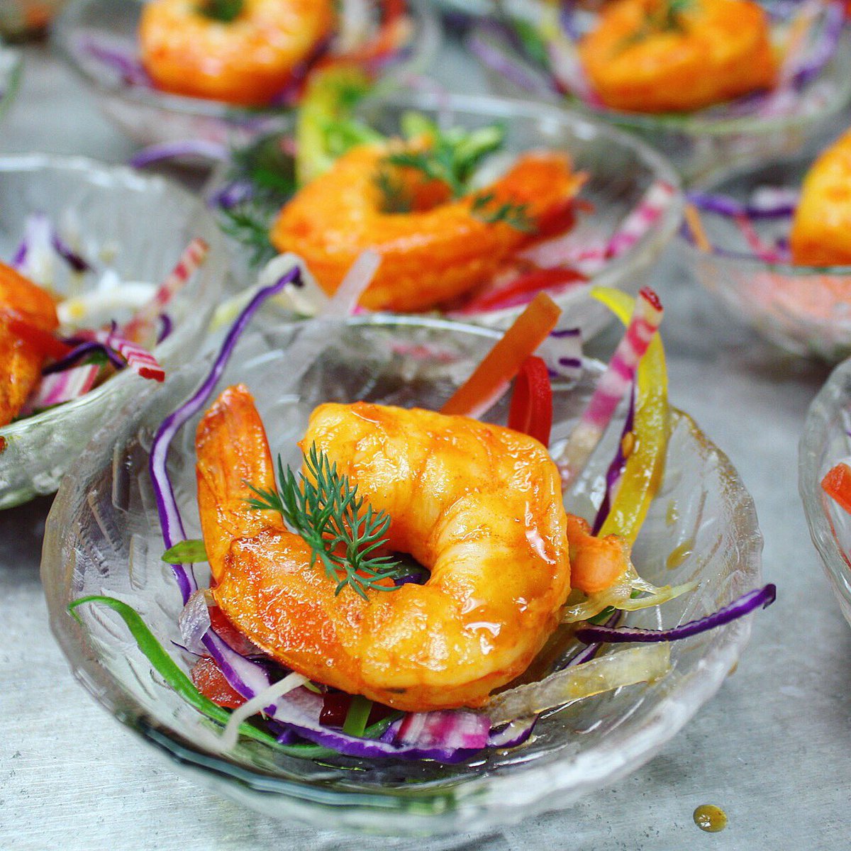 Sweet Chili Shrimp + Citrus Asian Slaw // #chefboylifellc #food #appetizers #smallbites #meals #bites #foodie