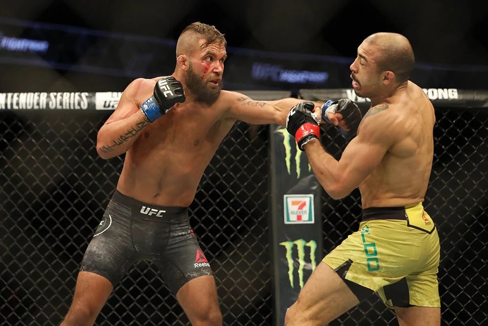 CSTodayNews's tweet photo. Jose Aldo gets the W tonight in his professional boxing debut at #ShootoBoxing 🇧🇷 

He will now face his former UFC opponent Jeremy Stephens in a boxing match April 1st at #GambredBoxing4 https://t.co/in4c1IT4Mn