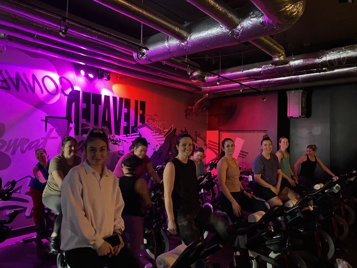 Our spin and yoga crew getting set up for a fun ride! It was so awesome to finish the week in a sweat and stretch session with colleagues ❤️#BeWell #WeAreRundle Stay tuned for more wellness activities coming soon!! ⁦<a href="/rundlecollege/">Rundle Schools</a>⁩