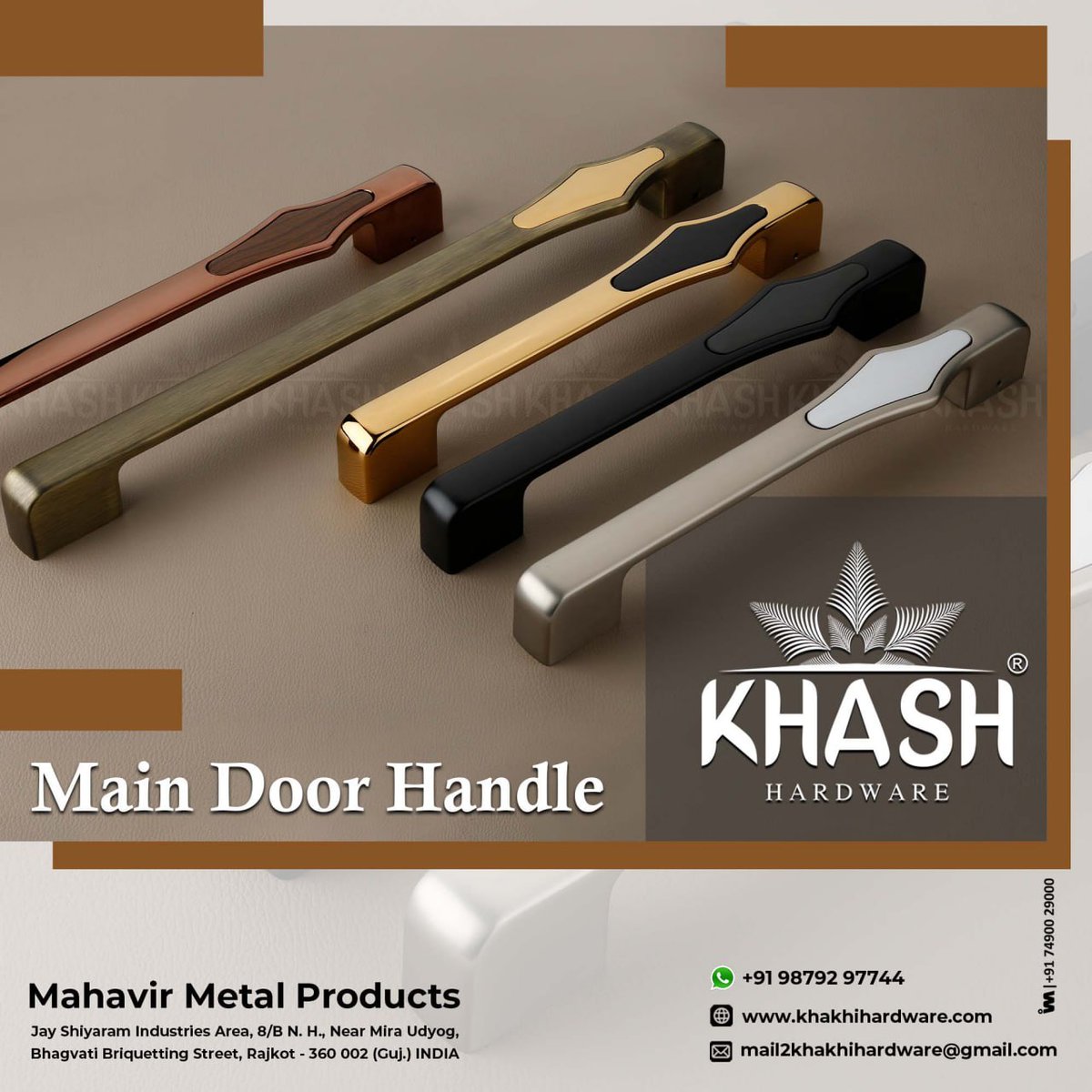 ibais_hardware's tweet photo. Mahavir Metal Products - Rajkot
For enquiry via WhatsApp click:
https://t.co/5a5rEFlq61
Mr. Atul Vachhani - 98792 97744
#maindoorhandle #doorlock #dooraccessories #kadi #keyholedesign #doorhandle #handleinterior #interiordesign #handlehardware #knobsandkadi
.
@IBAISMEDIA https://t.co/cAmMfHeH12