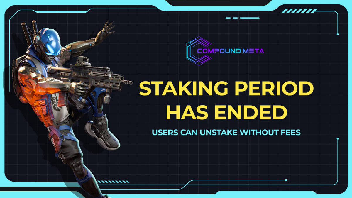 CompoundMeta's tweet image. 🟥 Staking Period Has Ended, Users Can Unstake Without Fees 🟥

📢 $COMA staking period has officially ended. We believe that COMA utilities have brought you the certain benefits!

✅ From now on, users can unstake your $COMA without any fees. 
👉 stake.compoundmeta.app/stake