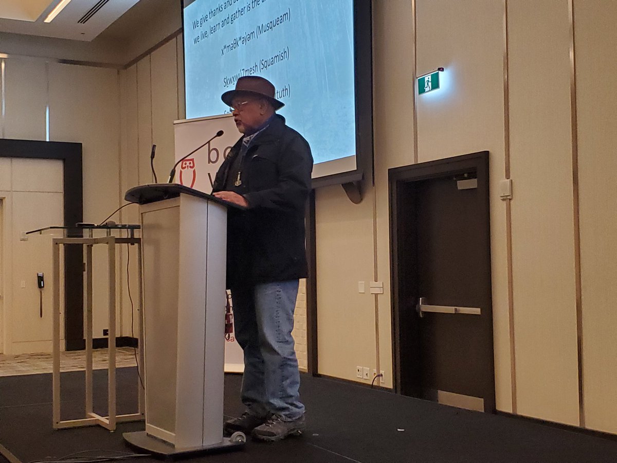 So grateful to have #Musqueam Elder Shane Pointe here to open our #ChapterCouncil meeting. Lovely remembrance of Principals who were important in his life, and a reminder that the work we do is for all of the children in this province.