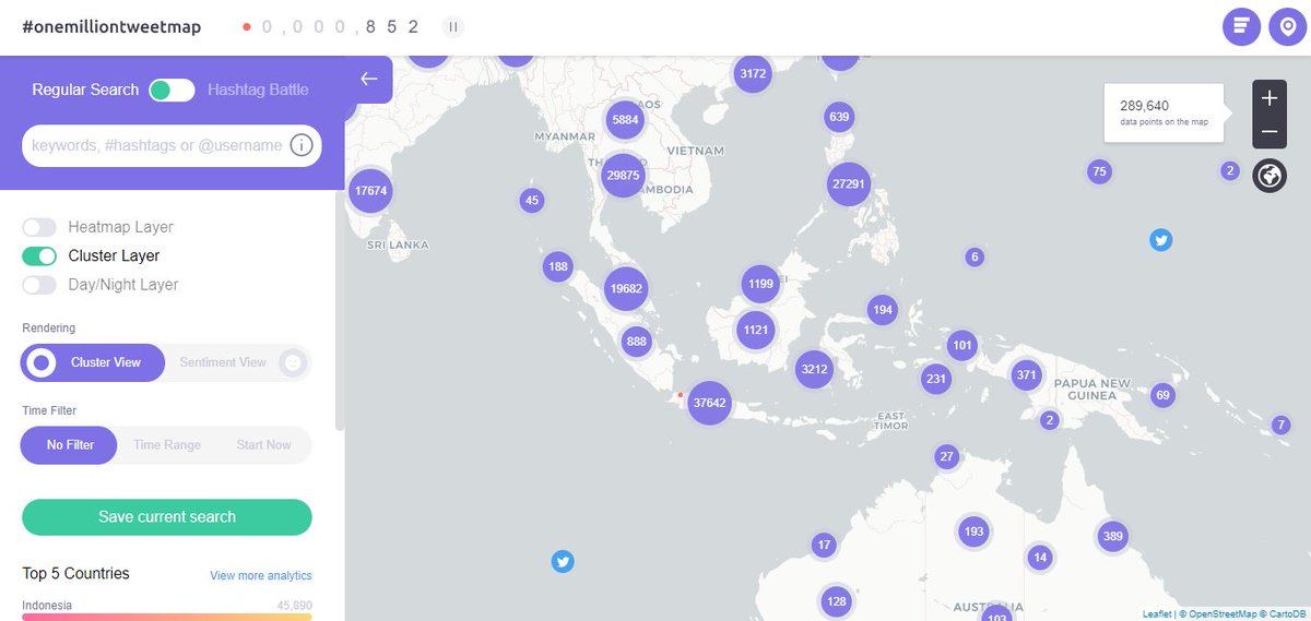 gijnIndonesia's tweet photo. Selalu ada topik yang ramai dibicarakan di Twitter setiap harinya. Mau tahu asal wilayah para pengguna Twitter yang ikut meramaikan suatu topik? Kunjungi situs #onemilliontweetmap. https://t.co/aiRUrDOYwm