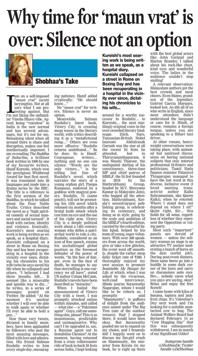 DeShobhaa's tweet photo. @DeccanChronicle
#asianage https://t.co/qJLYmOmJvi