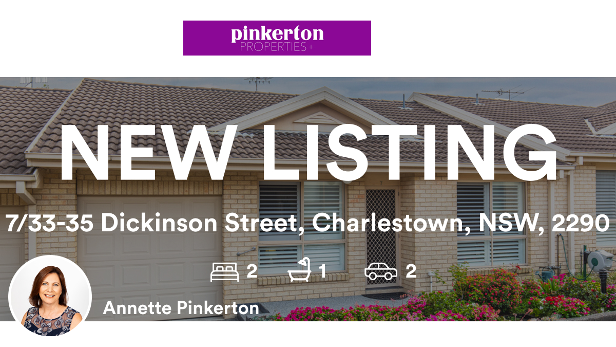 APPinkerton's tweet photo. 🛌 2 🛀 1 🚘 2
📍 7/33-35 Dickinson Street, Charlestown, NSW, 2290

My latest listing on RateMyAgent.
 1572060
https://t.co/vwE098VbHK

...
#ratemyagent #realestate #Pinkerton_Properties_Plus https://t.co/TEY4mMtAMK