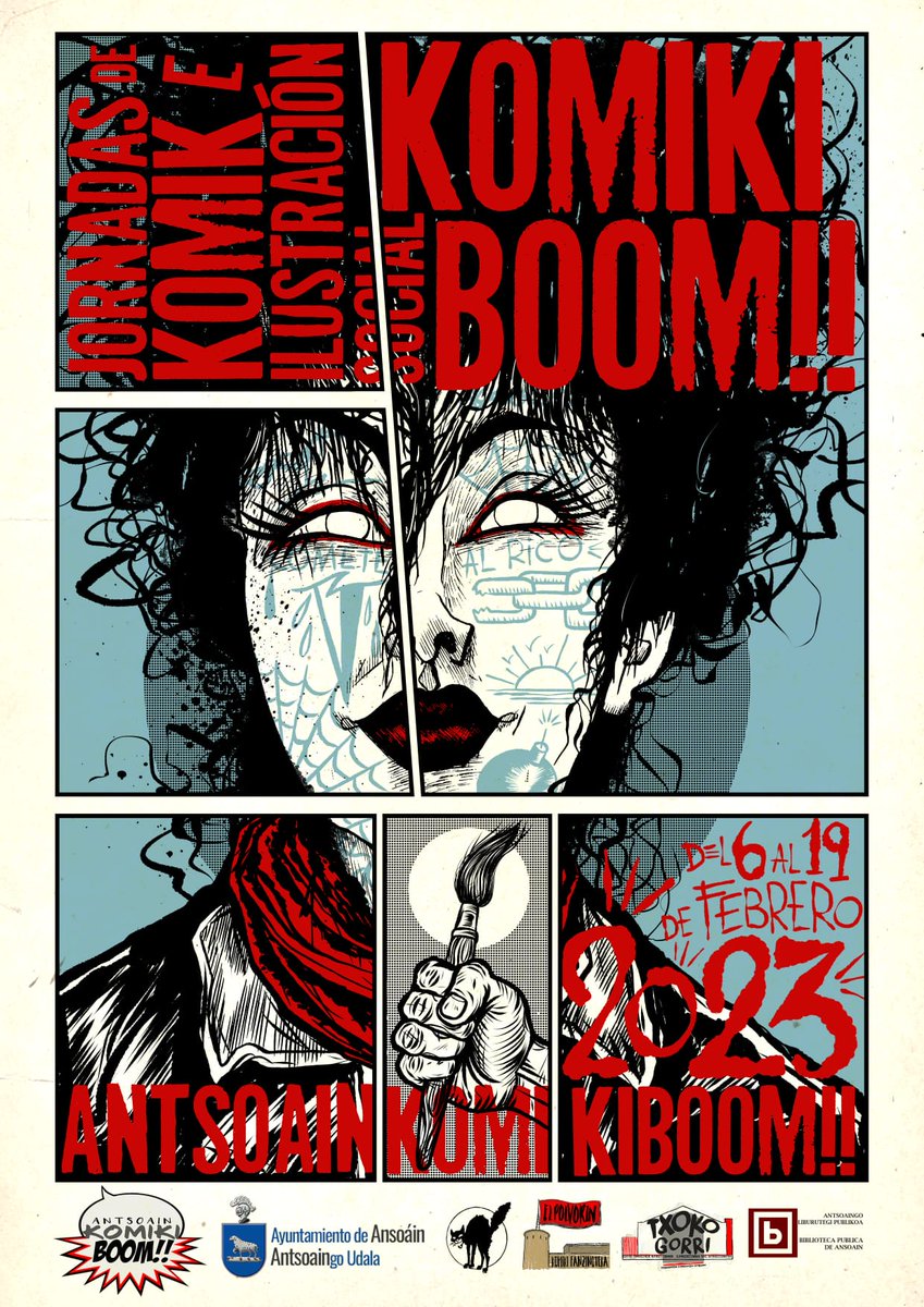 Mañana sabado a las 12:00 en <a href="/TxokoGorri_Ant/">TxokoGorri</a> presentaremos el komic <a href="/Black_Is_Beltza/">Black is Beltza II: AINHOA</a> Ainhoa. Y estará con todxs nosotrxs <a href="/susannamarteen/">susanna/zuz martin</a> autora del cómic. Quien nos hablará de su trabajo de ilustradora en esta obra guionizada por <a href="/muguruzafm/">Fermin Muguruza</a>.

<a href="/AmaiaNp/">Amaia Nausia Pimoulier</a> <a href="/Anna_Arkia/">BizieneA</a> <a href="/josetxo_iLUNE/">Josetxo Aldunate</a>