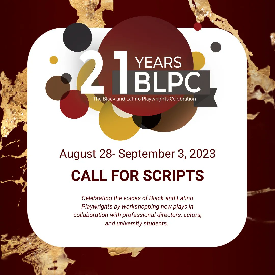 TXST Theatre & Dance (@txtheatredance) on Twitter photo Calling all Black and Latino Playwrights! We are on the look for some amazing work to be showcased in our annual Black & Latino Playwrights Celebration. Check out our linktree for more information and the script submission link. <a href="/txstfac/">TXST FAC</a> <a href="/txst/">Texas State University</a>
#txst #theatre #playwrights Calling all Black and Latino Playwrights! We are on the look for some amazing work to be showcased in our annual Black & Latino Playwrights Celebration. Check out our linktree for more information and the script submission link. <a href="/txstfac/">TXST FAC</a> <a href="/txst/">Texas State University</a>
#txst #theatre #playwrights