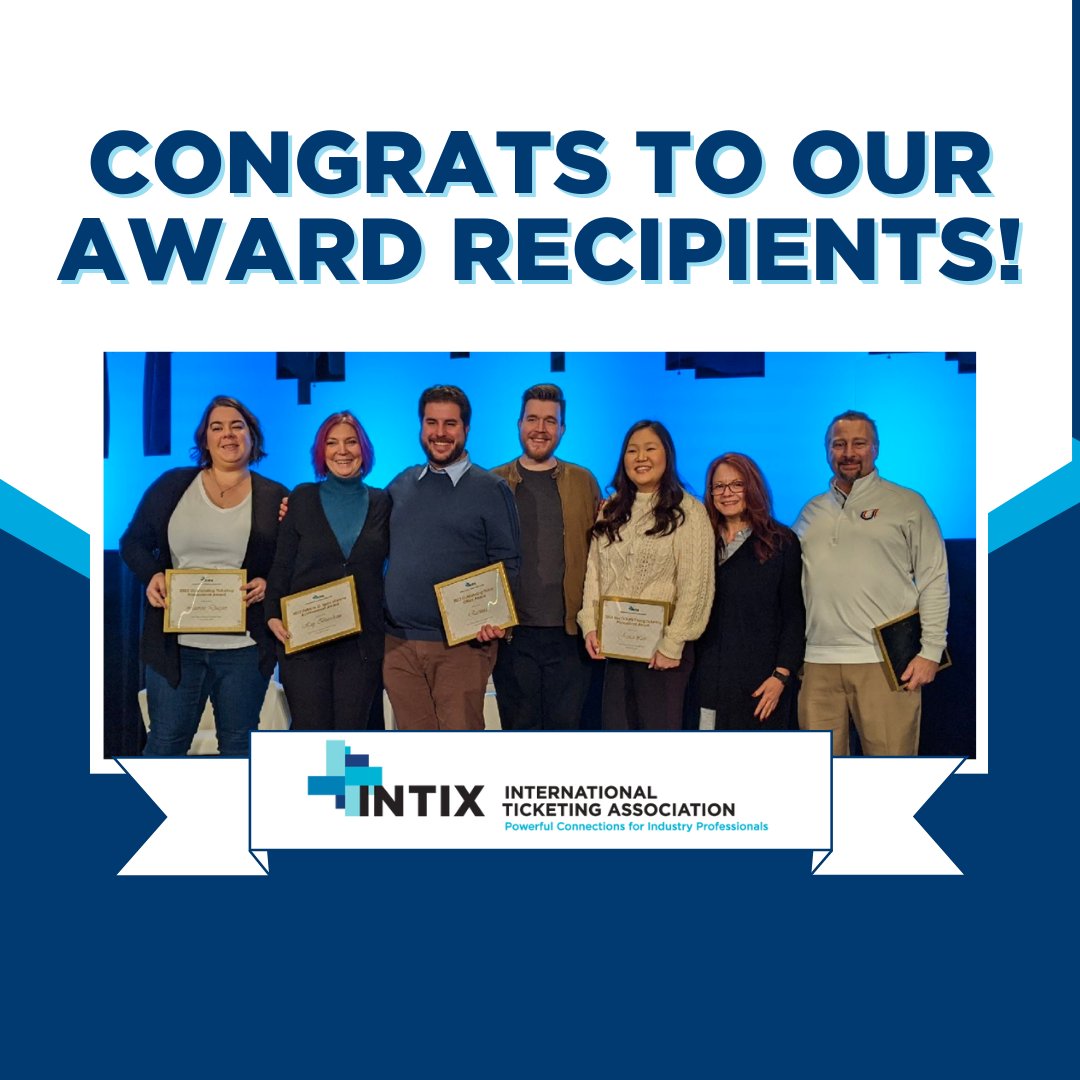 intixassoc's tweet image. Congratulations to the #INTIX2023 awards recipients. What an outstanding group of #ticketingprofessionals! 👉 bit.ly/INTIXAward