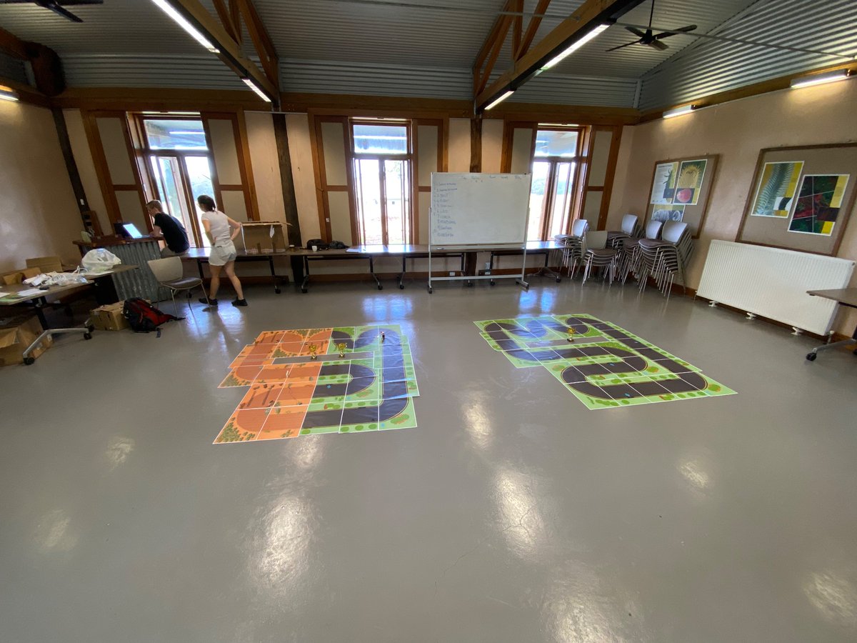 Tobias Fischer (@tobiasrobotics) on Twitter photo Our #RVSS2023 challenge tracks are ready. 10 teams will be competing - hopefully no kangaroos will be harmed! <a href="/QUTRobotics/">QUTRobotics</a> <a href="/nikoSuenderhauf/">Niko Sünderhauf</a> <a href="/feras_dayoub/">Feras Dayoub</a> <a href="/dgdvision/">Donald Dansereau</a> <a href="/DimityMiller/">Dimity Miller</a> Our #RVSS2023 challenge tracks are ready. 10 teams will be competing - hopefully no kangaroos will be harmed! <a href="/QUTRobotics/">QUTRobotics</a> <a href="/nikoSuenderhauf/">Niko Sünderhauf</a> <a href="/feras_dayoub/">Feras Dayoub</a> <a href="/dgdvision/">Donald Dansereau</a> <a href="/DimityMiller/">Dimity Miller</a>