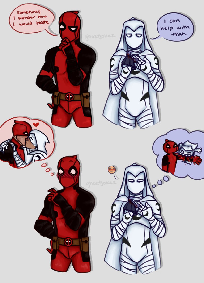 ghoztjokez's tweet image. im insane
#moonpool #moonknight #deadpool #marvel #marvelcomics #moonknightfanart #deadpoolfanart