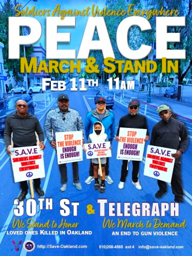 SAVEOakland's tweet photo. Join us tomorrow, Saturday, to say #Enough to gun violence in #Oakland.  11am 30th and Telegraph. https://t.co/mnx1ybLlmU