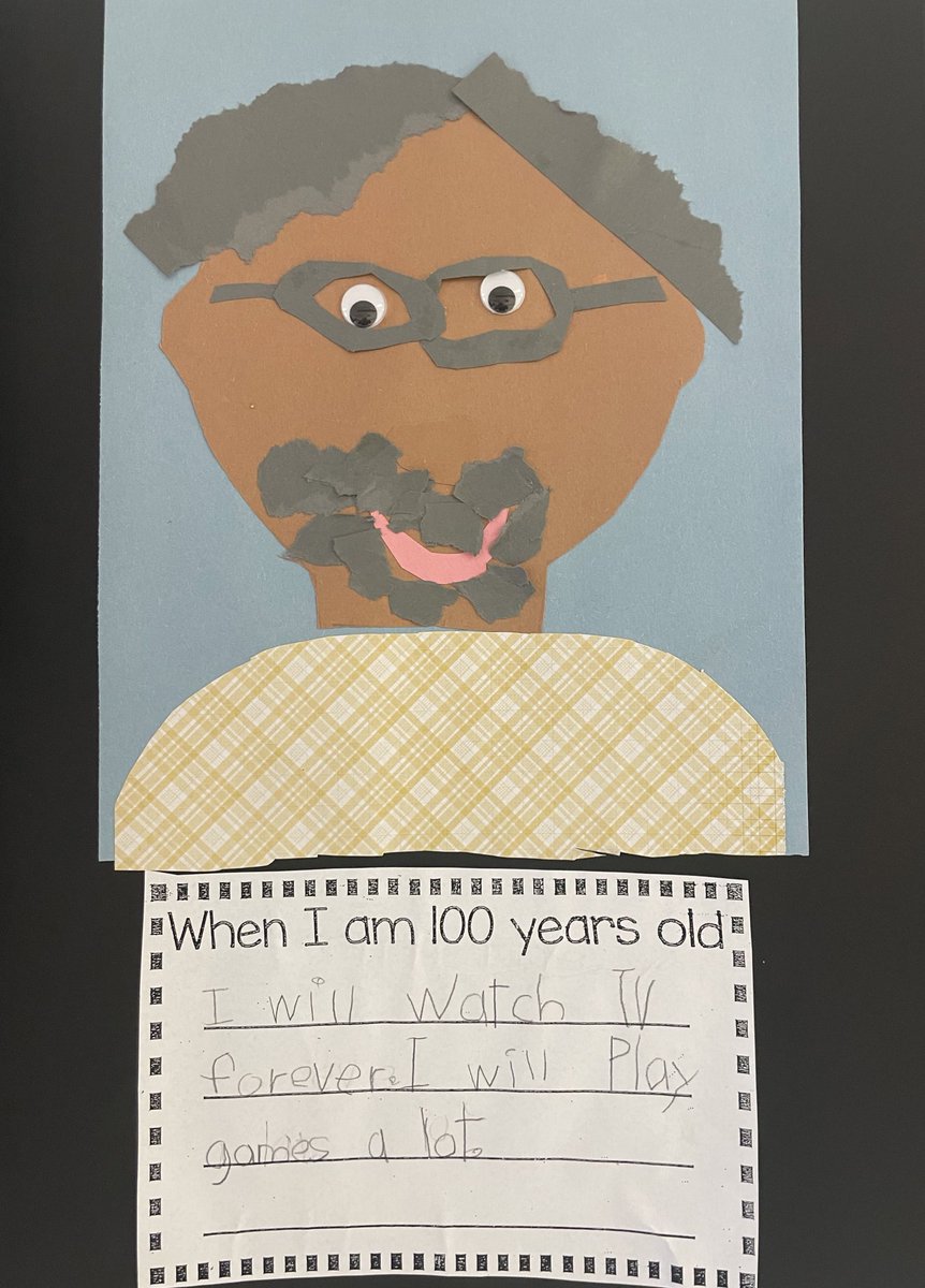 CottleKinder's tweet photo. In celebration of the approaching 100th day of school, kindergarten students @haycockcougar thought about what they might look like and do when they're 100 years old! @fcpsnews @FCPS_Kinder @FCPSR2 https://t.co/pwiFHGUZNE