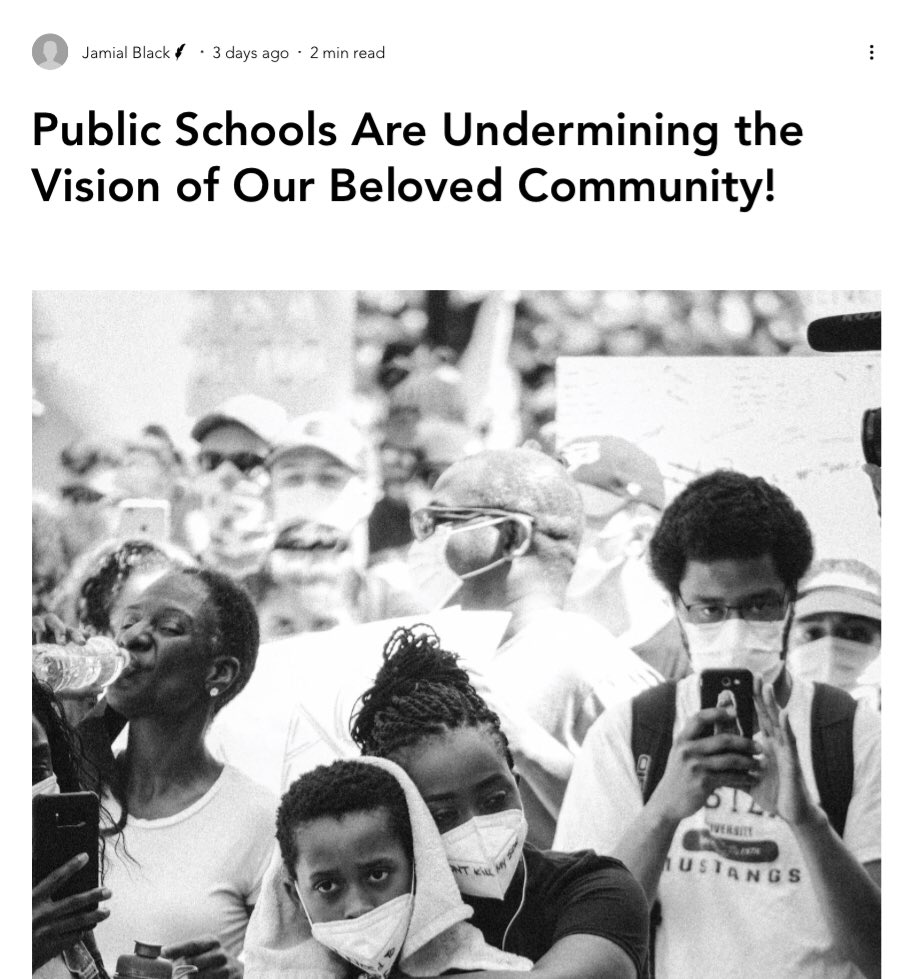 The Educators Voice Blog (TEVB) focuses on The Beloved Community and the impact of public schools on Black children. 🔗 educationalentities.com/post/public-sc… A good read by @ScholarSquire for #BlackHistoryMonth #TEVB #blog #educator #edchat #BMEsTalk #ProfessorJBA 🖍️