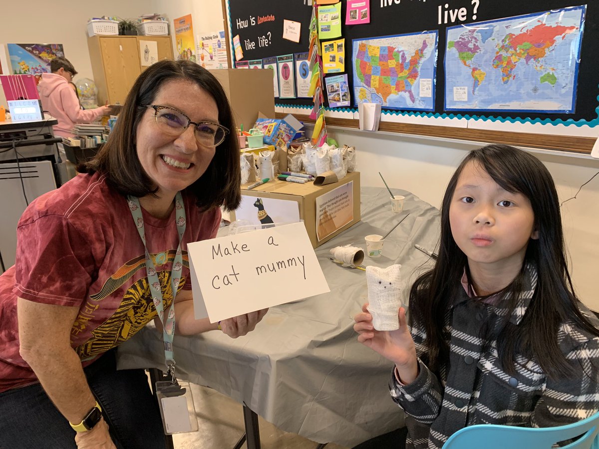 dianestile's tweet photo. Student-run Ancient Egypt stations were a big hit with staff and fellow classmates. @JerichoMS @SaraBallute @jamie_hermel @esundb #ancientEgypt https://t.co/rxDEuAUdOQ