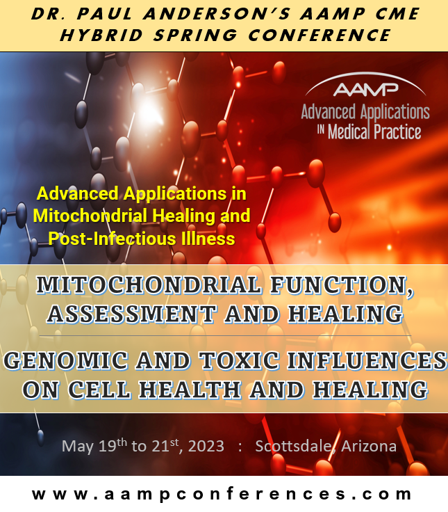AampConferences's tweet photo. Agenda is out for AAMP Spring 2023, May 19-21 in Scottsdale.  Day 1: 
 i) Mitochondrial Function Assessment, Healing and Post Infectious Illness.  
ii) Genomic and Toxic Influences on Cell Health
3-Day Agenda:  https://t.co/HoWxAe1JZ5
Register and Save:  https://t.co/btiCcVOYMY https://t.co/QKerIQCuqh