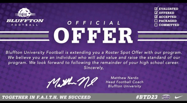 Jamalcohen26's tweet photo. After a conversation with @coachcake2020 I am blessed to say I have earned a opportunity to attend @BlufftonFB @CoachSpeights1 @H2_Recruiting @H2Athletes https://t.co/WruYvv8sxG