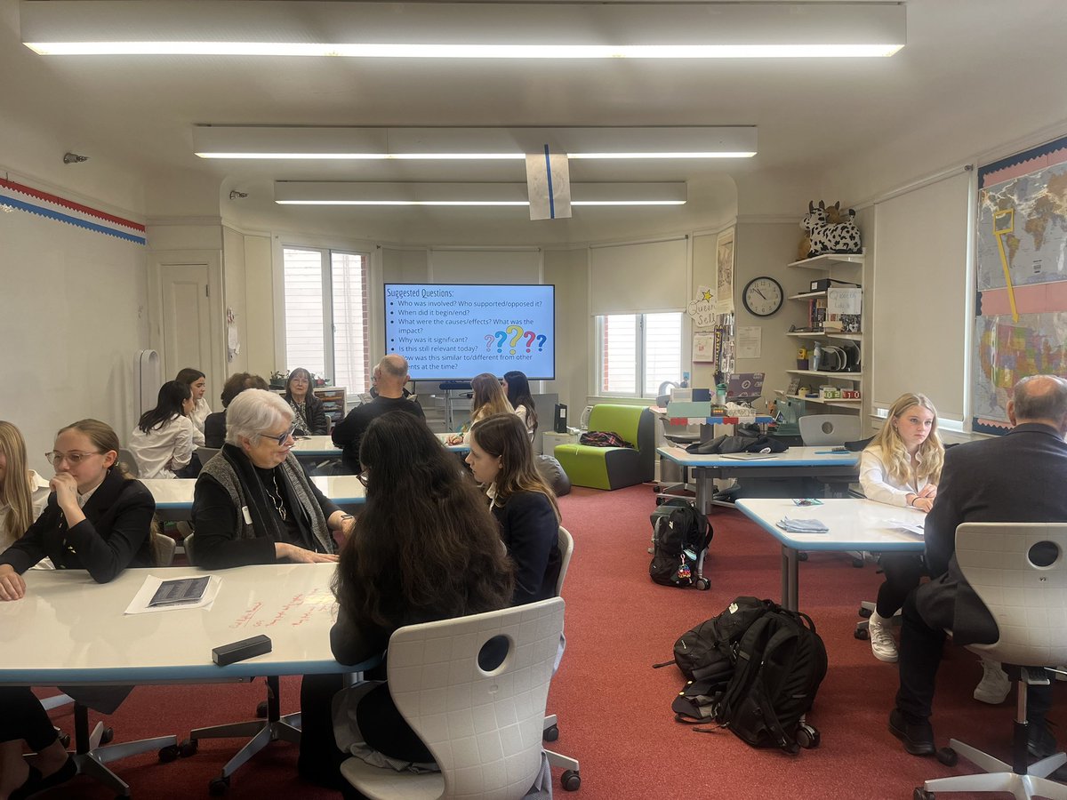 RebaTeaching's tweet image. Today for @sacredheartsf Grandparents’ and Special Friends Day, the 8th graders were able to interview their guests on an event in American history that they experienced.