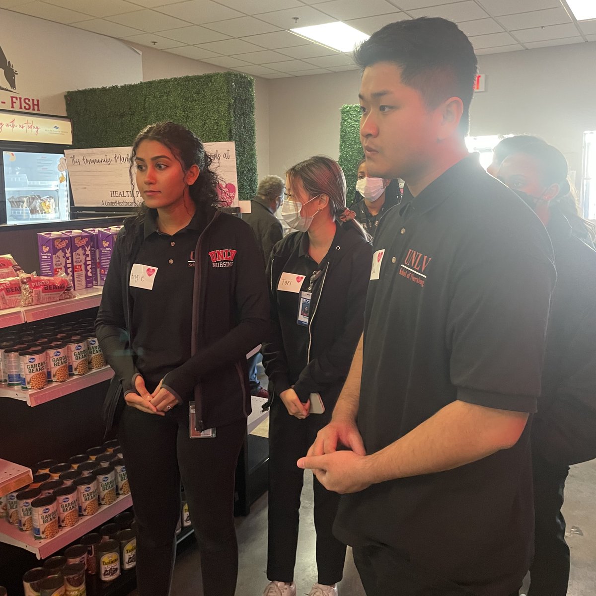 UNLVnursing's tweet photo. JUST ONE PROJECT: Today, our community clinical students were at The Just One Project and were helping clients get food at The Just One Project Farmers Market! @unlv @thejust1project #UNLVNursing #Nursing #Community #TJOP https://t.co/tx1TN2HmCB