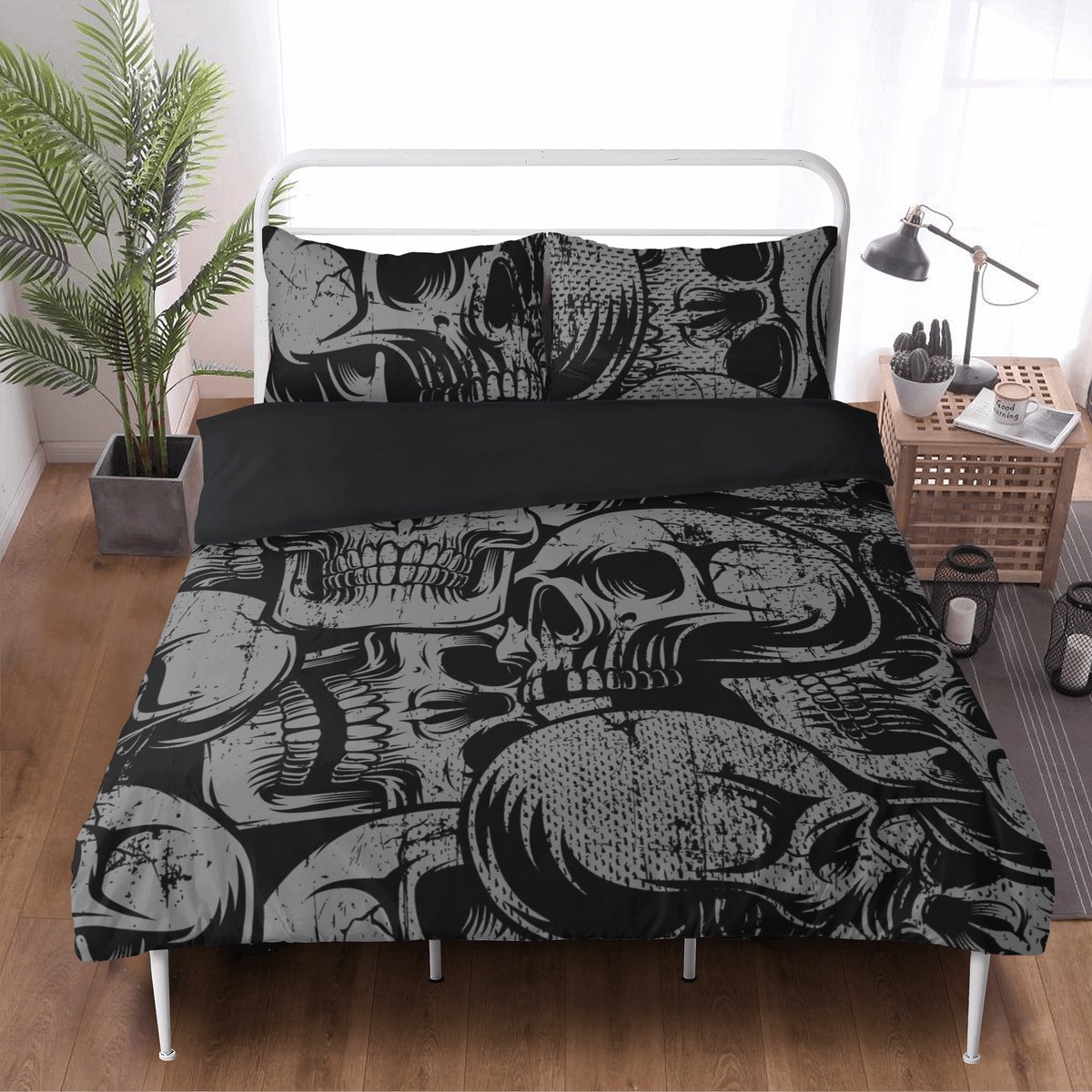 💀Silver Skull 3 Pcs Beddings💀
🔥grimhavenclothing.com/products/silve… 
#bedding #bedsheets #bedroomdecor #decor #homedecor #skull #skullhead #skullroom #skullbedding #skulldecor #skullstyle #skulllover #goth #gothskull #gothbedding #gothdecor #gothic #gothicskull #gothicbedding #gothicdecor