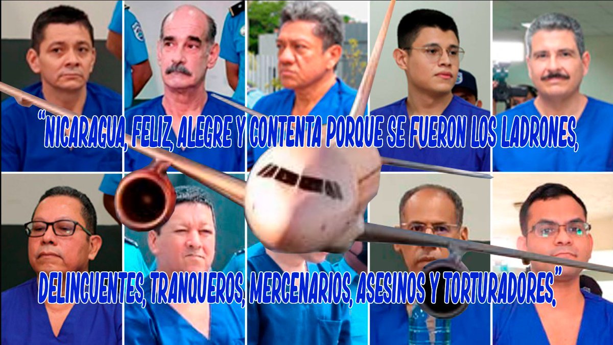 La canción de moda, la cumbia del avión, Nicaragua, Feliz, Alegre y Contenta porque se fueron los ladrones, delincuentes, tranqueros, mercenarios, asesinos y torturadores. Nicaragua Canta, no existen presos políticos en Nicaragua, se acabó la jodedera.
youtube.com/watch?v=2cIvDW…