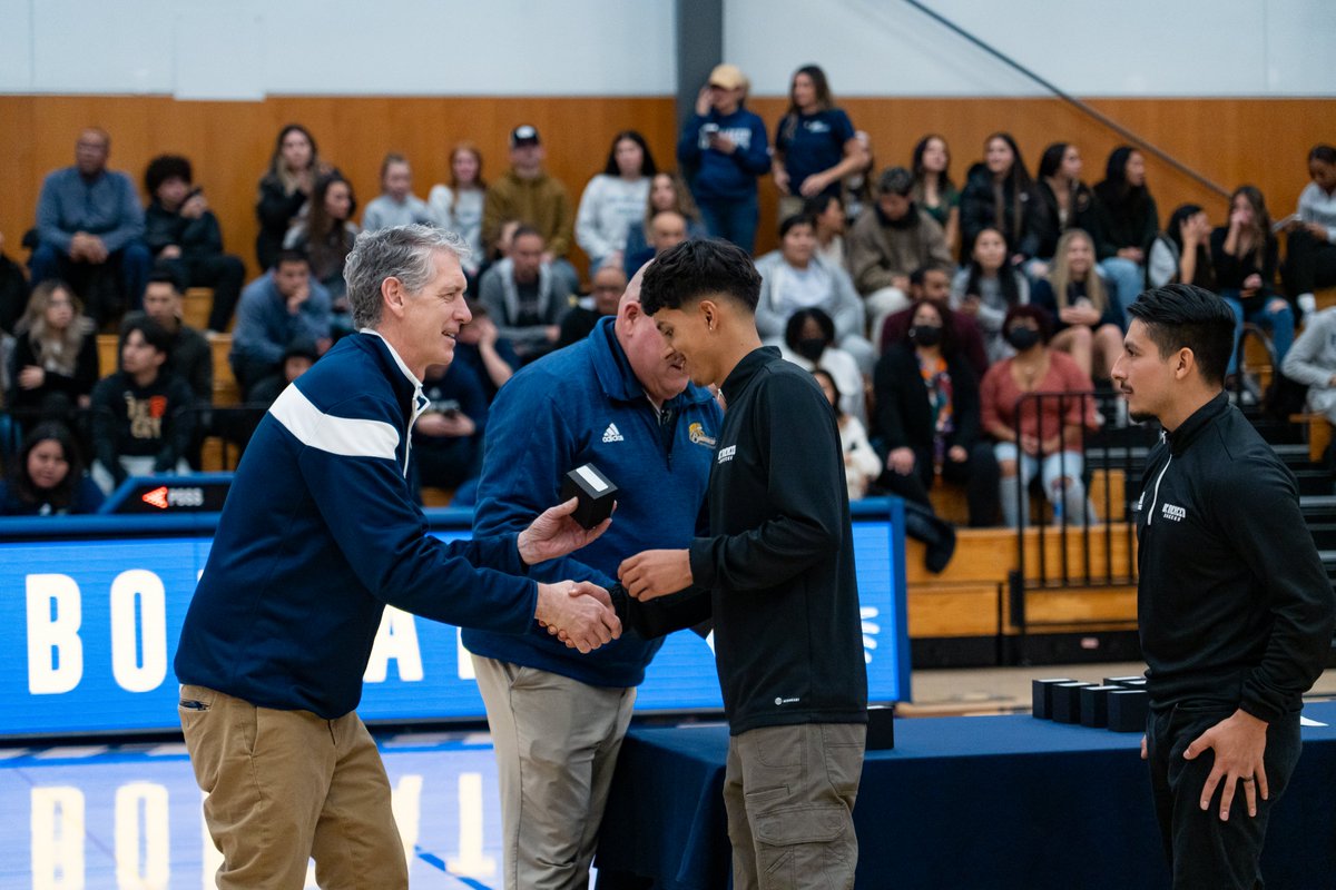 UCMercedBobcats's tweet photo. .@UCMercedMSOC received their 2021 California Pacific Conference Championship rings this past weekend!

It was awesome having the squad back together and celebrating their incredible accomplishments! https://t.co/kBbKmvTcyE
