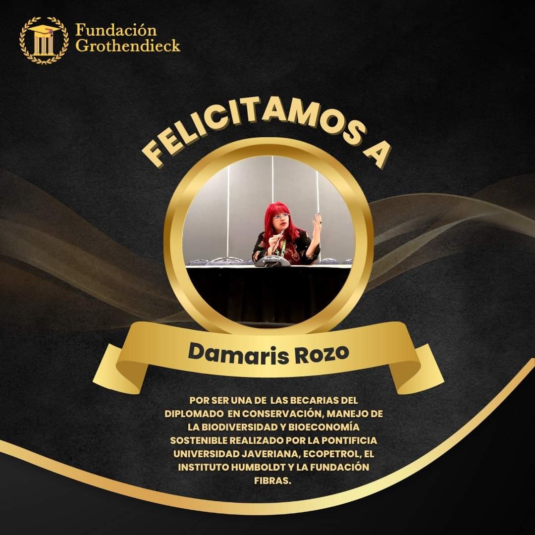 MMagdalenaJoven's tweet photo. 🤩 #Felicitamos a Nuestra alta Consejera y directora de la @FGrothendieck, @DamitaAmbiental por ser una de las becarios de la @UniJaveriana, @ECOPETROL_SA, la Fundación Fibras y el @inst_humboldt.
#OrgulloJoven #OrgulloMJ. #MagdalenaJoven https://t.co/JizfUfHZ0c