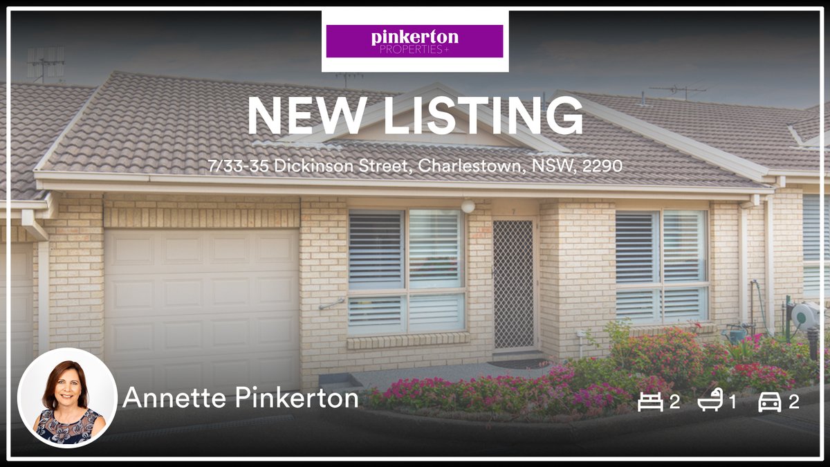 APPinkerton's tweet photo. 🛌 2 🛀 1 🚘 2
📍 7/33-35 Dickinson Street, Charlestown, NSW, 2290

Our agent’s latest listing on RateMyAgent
 1572060
https://t.co/fr6rTRKLxi

...
#ratemyagent #realestate #Pinkerton_Properties_Plus https://t.co/JmO9x2MpzS