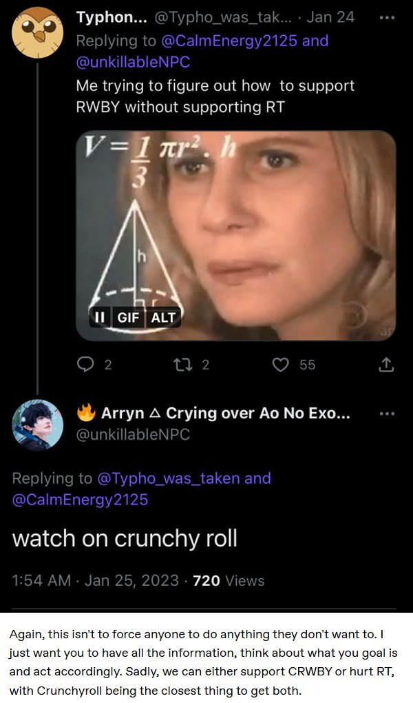 set_wingedtrash's tweet photo. Now that #RWBY season is approaching and the hiatus will finally be over, I'd like to share why it's important to support the show and watch it legally. 

Here's also the link, for easier reading: https://t.co/YP1ifOpka6

1/ https://t.co/Zp7ivm4ILe