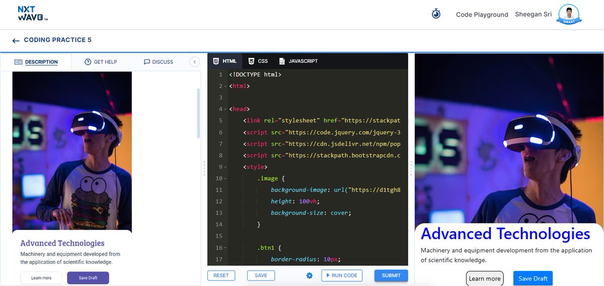 Sheegangm's tweet photo. Coding Practice-5 @nxtwave_tech @rahulattuluri #html5 #css3 #Bootsrtap5 #Webdesign #FrontEndDeveloper #ccbp #ccbpian https://t.co/n2tFgjUB9F