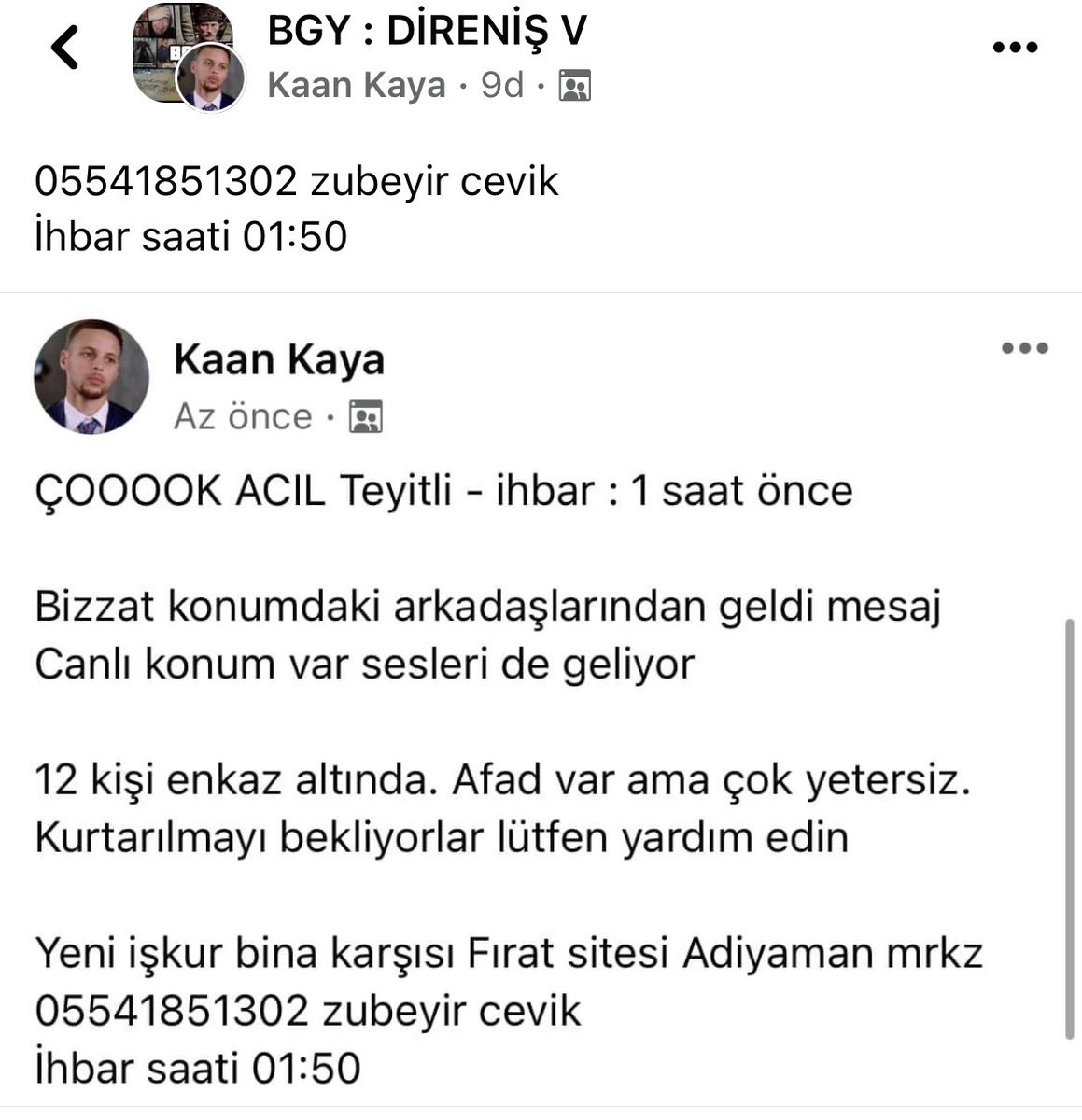 TEYİTLİ.

Bizzat konumdan gelen ihbarmış. 
Adıyaman/Merkez İşkur binası karşısı Fırat Sitesi