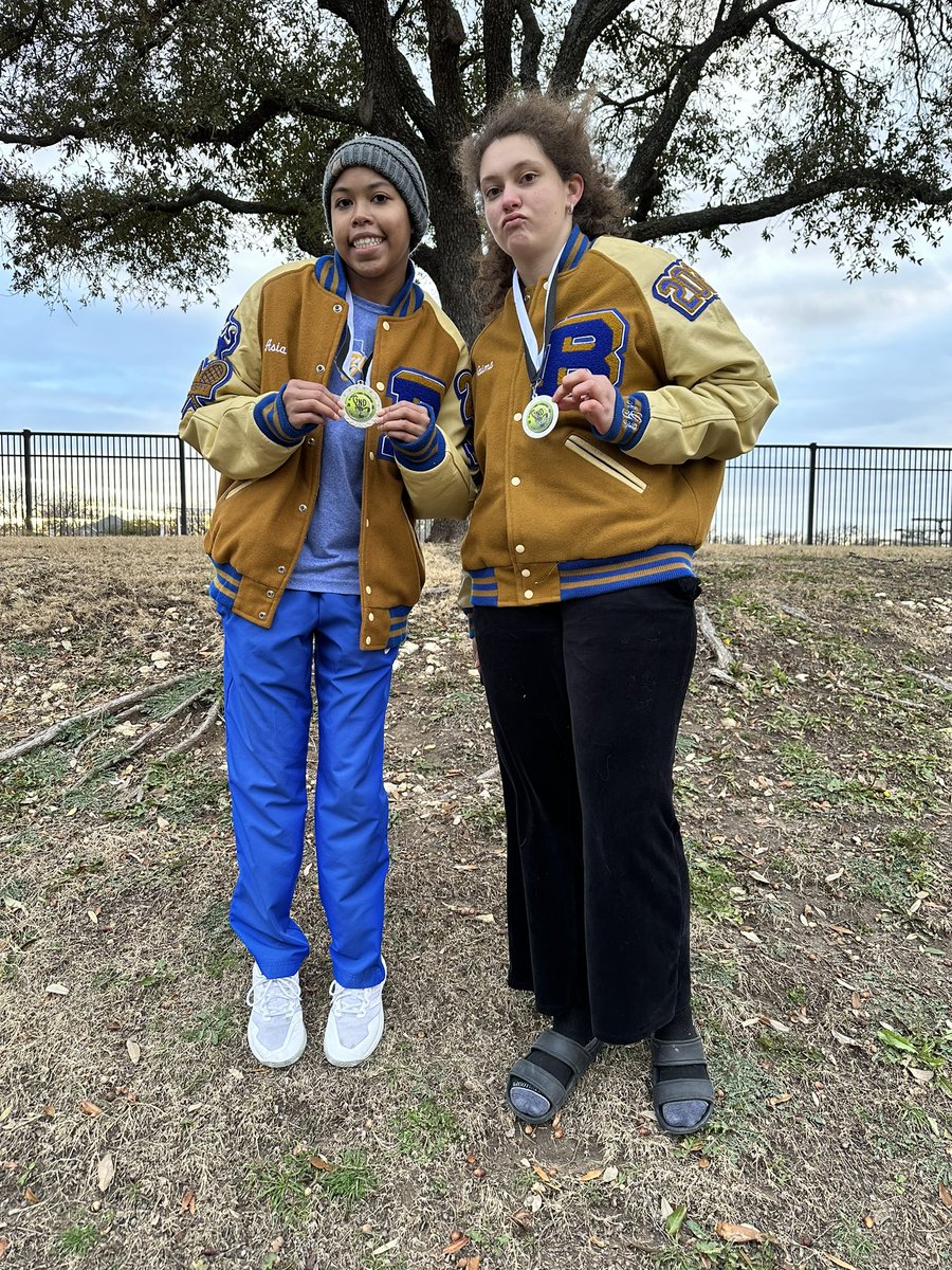 It was cold.  It was windy, but the Pioneers got it done!  Asia P. and Naima G. took 🥈in Girls A Doubles.