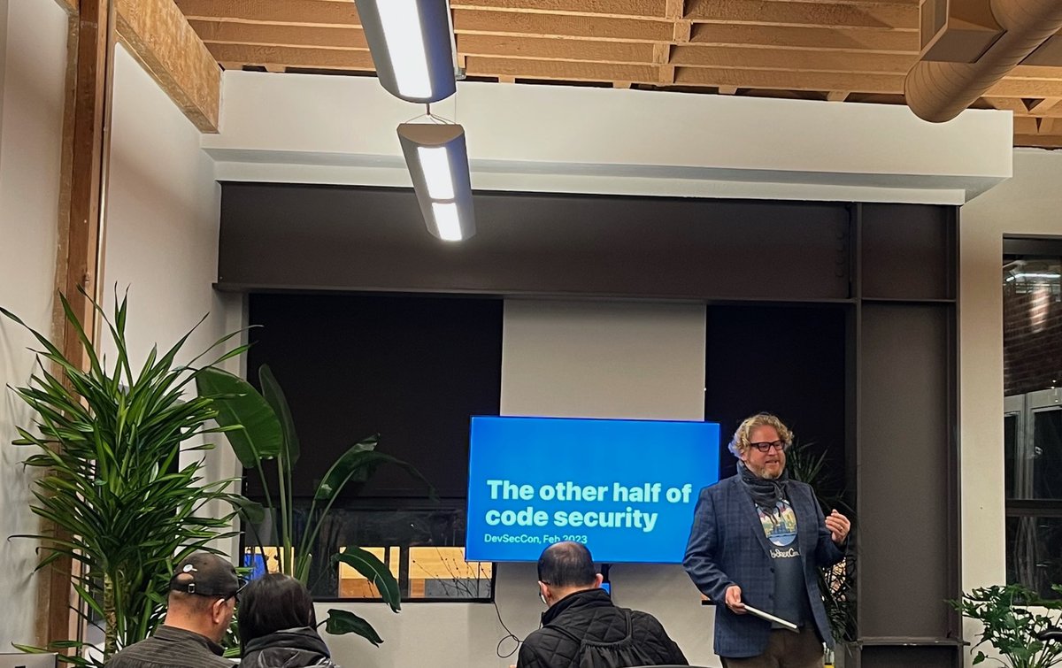 doppler's tweet photo. Last night we hosted @misterbisson and @devseccon  in San Francisco to talk about "Solving the other half of the code security problem". 🌁

Thank you to @snyksec, @stepzen_dev, and @rdegges for creating a great community and everyone who stopped by! https://t.co/LfcqRtajcE