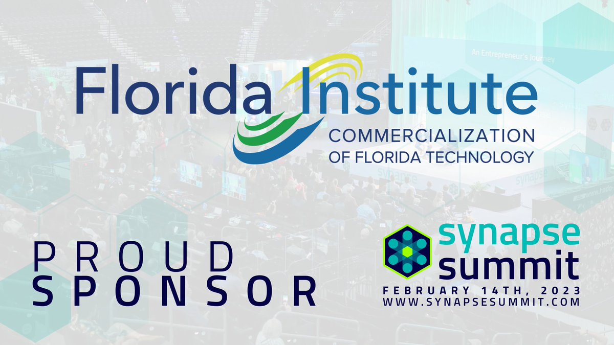 Next week on February, 14th Florida's Innovation Community will meet again in Tampa at the 2023 Synapse Summit. We are excited for a great event!

synapsefl.com/summit2023/ 

#synapsesummit #florida #innovation  <a href="/SynapseFL/">Synapse Florida</a>