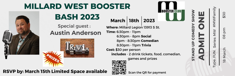 mw_booster's tweet photo. Come join in the fun, food, laughs, games and prizes!!
Purchase tickets by scanning the QR code or go to:
https://t.co/d3kUnJK64i https://t.co/cMiJPvaa6A