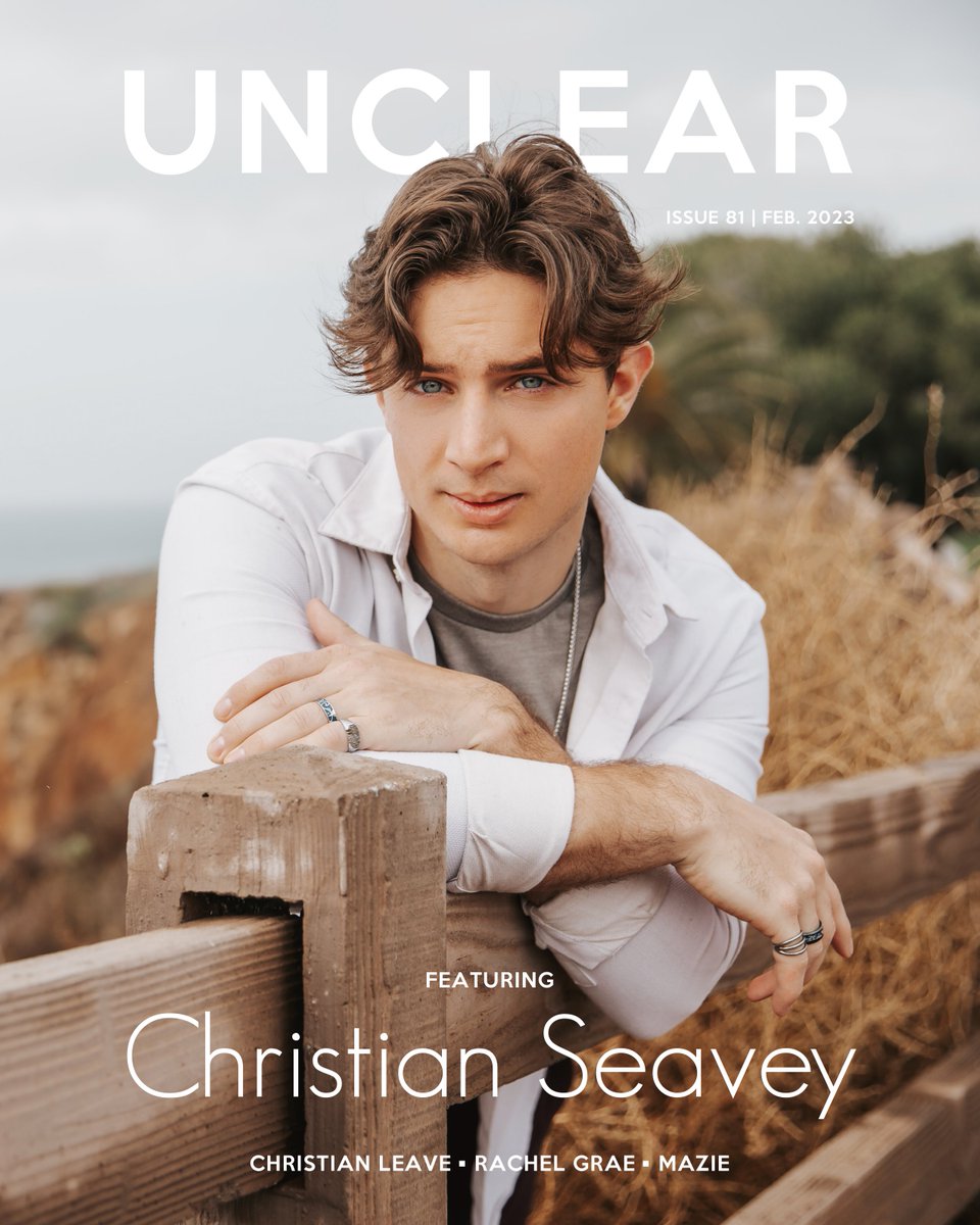 Our February issue featuring <a href="/Seavey_Chris/">Christian Seavey</a>, <a href="/ChristianLeave/">20</a>, <a href="/rachelgraemusic/">Rachel Grae</a>, <a href="/heymazie/">mazie</a> + more is out now! Read here: unclearmag.com/issues/ 

cover photo shot by <a href="/photobybaileyh/">Bailey Holiver</a> 
cover story article by <a href="/AMCnewswriting/">Abby C.🖋</a>