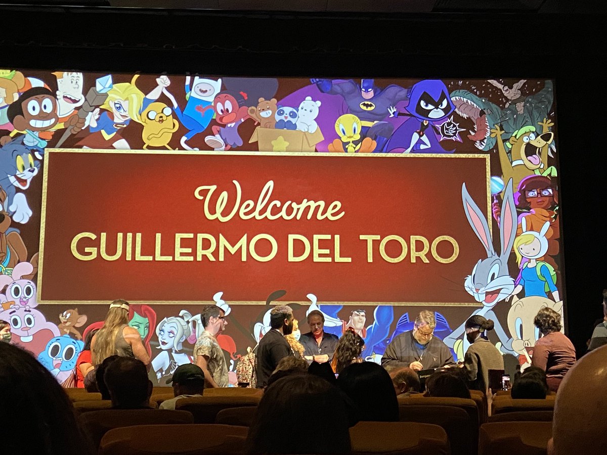 KassidyFranz's tweet photo. Bringing my Twitter back from the grave to tweet this☠️

Simply put, @RealGDT is as genuine as they come. Thank you for advocating that animation IS cinema!

Ok cool now everyone go see @pinocchiomovie !!!!! https://t.co/bJUiKZqoya
