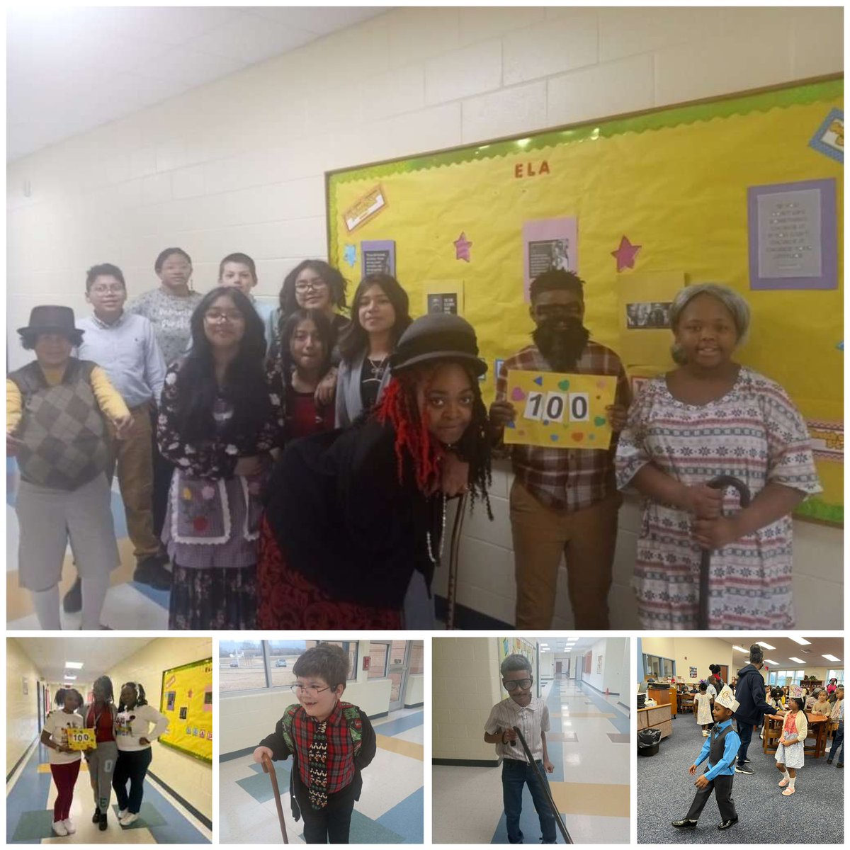 ClarkeBulldogs's tweet photo. Happy 100th day of school! 100 days of our scholars learning, growing, and being committed to “Bulldog Excellence”! 💙 @VanceCoSchools https://t.co/WLjmLC93wx