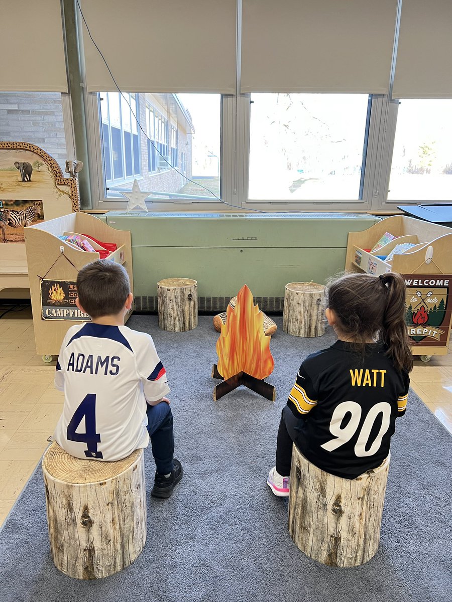 Kindergarten rocking their favorite team/ player jerseys for Vassar’s Super Bowl Celebration spirit day. Tyler Adams is in the house!