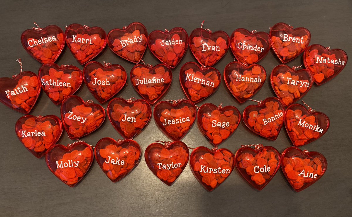 EDUC 400 - Numeracy: Made personalized hearts for the EY’s and did a lesson on estimating! ❤️ Only 11 more days until our first practicum 👩🏼‍🏫 <a href="/EducationUnbc/">UNBC School of Education</a>