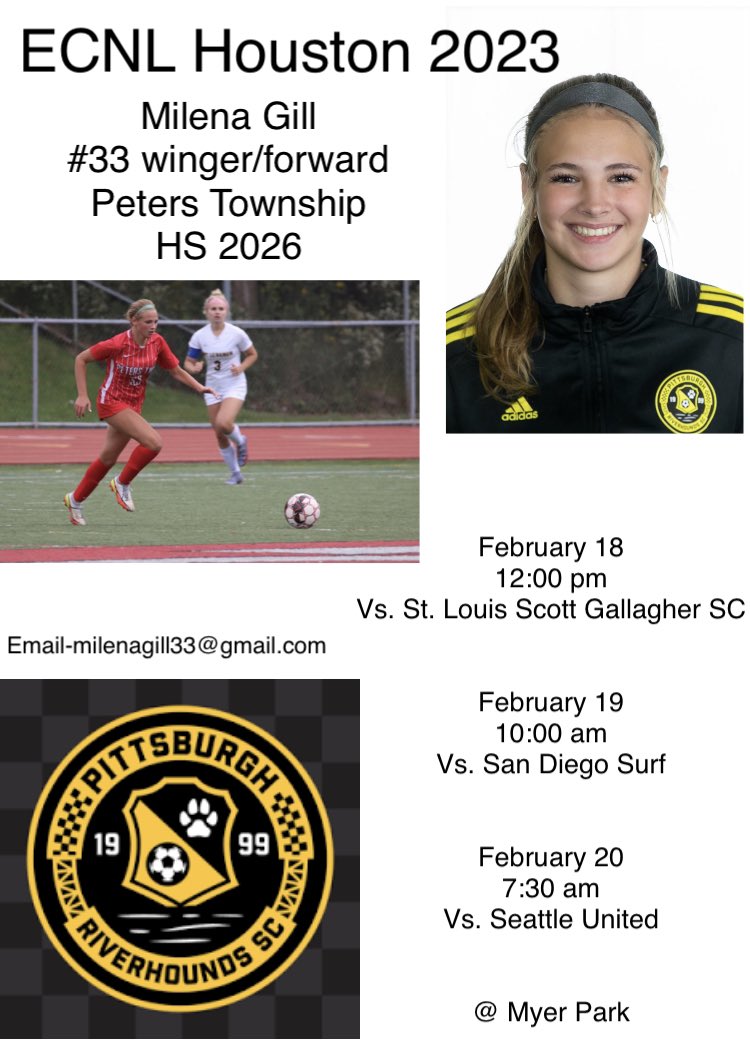 So excited for #ECNLHou! Come and watch me and my <a href="/HoundsAcademy/">The Riverhounds Academy</a> team play, schedule down below.