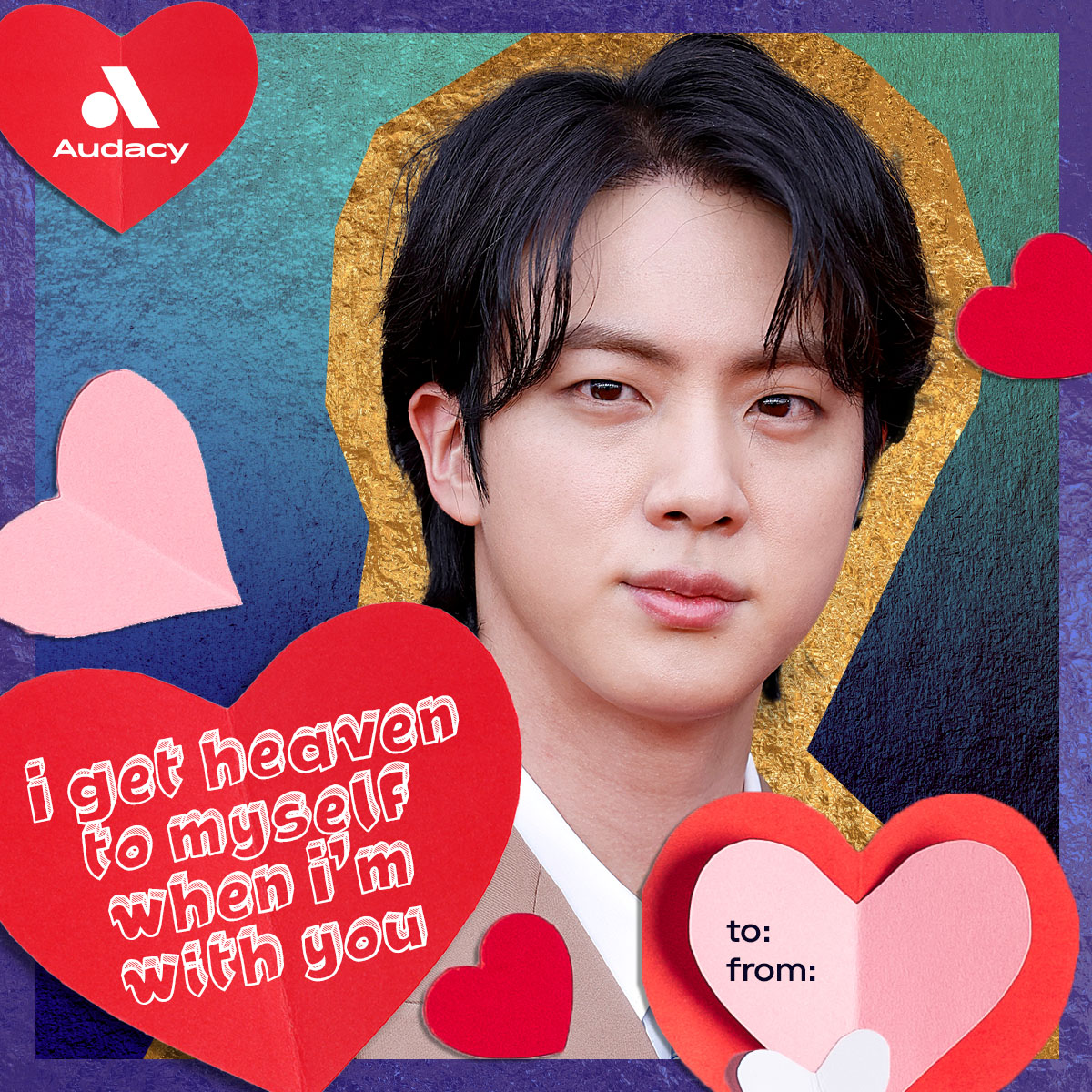 Audacy's tweet photo. I just need @BTS_twt's #Jin to #HoldMeTight 🥰🫂

❣️ Celebrate #ValentinesDay with #BTS Radio: https://t.co/GHsLoQtg9p https://t.co/F4jJDaBHWO